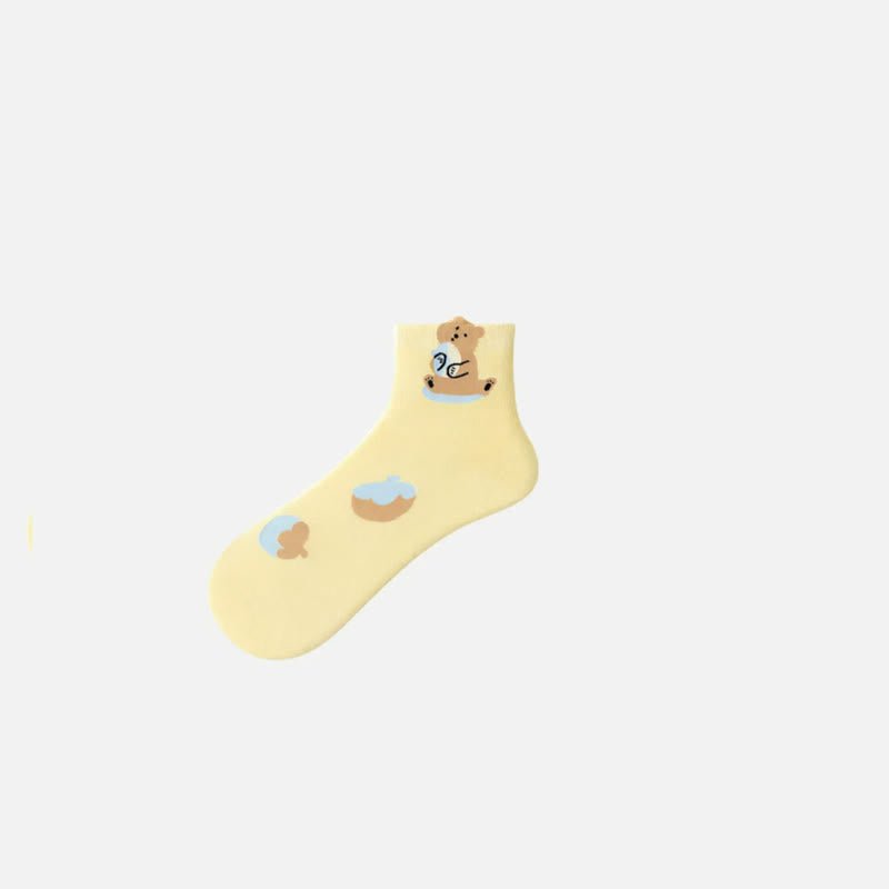 Niedliche Cartoon-Viertelsocken (5 Paar) - image 3
