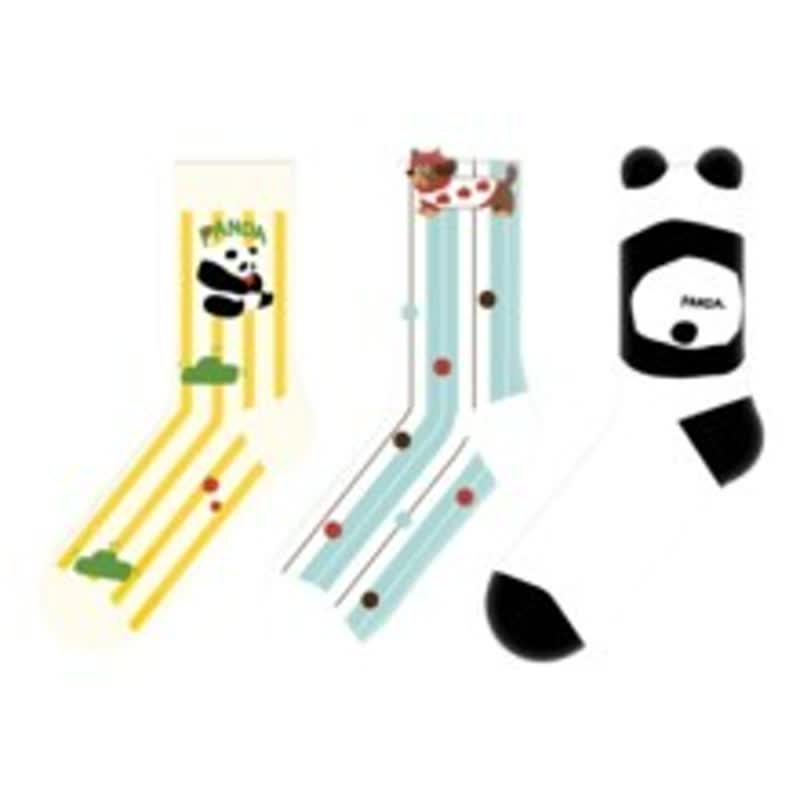 Niedliche Panda-Cartoon-Socken (3 Paar) - image 1