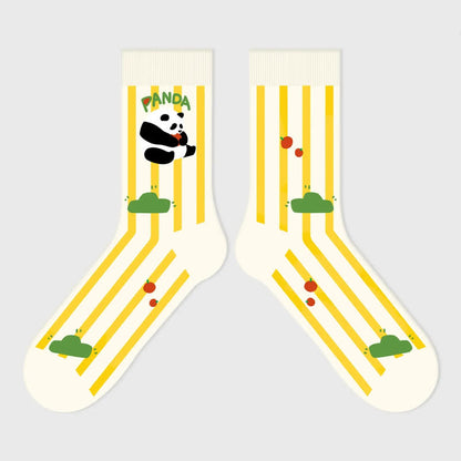 Niedliche Panda-Cartoon-Socken (3 Paar) - image 3