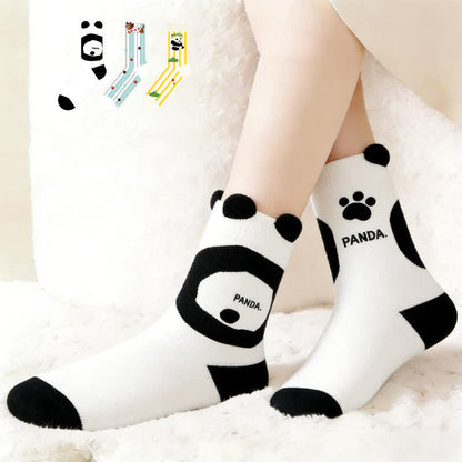 Niedliche Panda-Cartoon-Socken (3 Paar) - Mehrfarbig - EU36-43 (US3-9) - image 0
