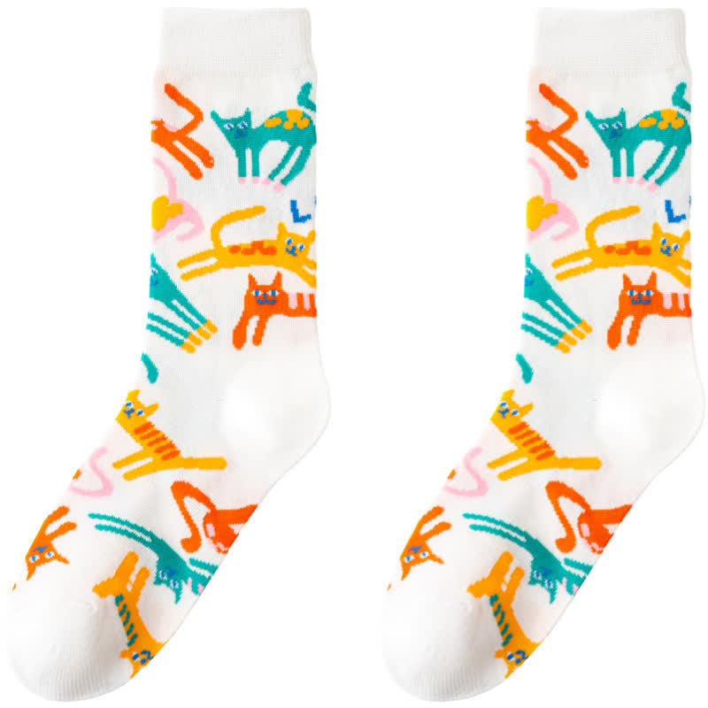 Niedliche Socken mit Cartoon-Tiermotiven (3 Paar) - image 2