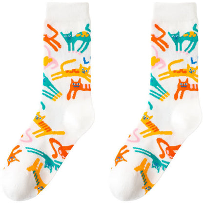 Niedliche Socken mit Cartoon-Tiermotiven (3 Paar) - image 2
