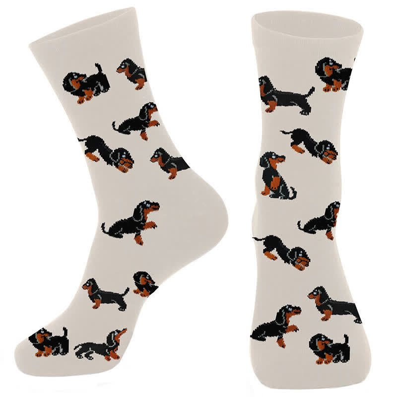 Niedliche, bunte Hunde-Viertelsocken (4 Paar) - image 3