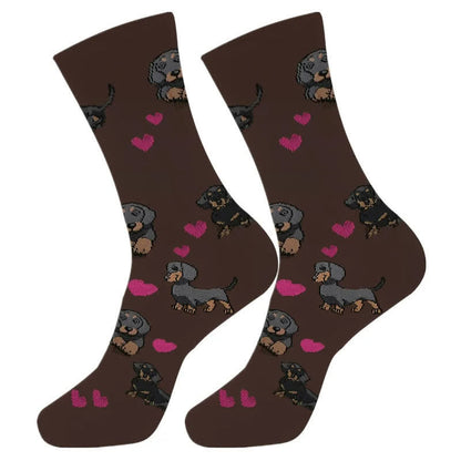 Viertelsocken mit niedlichem Hundemotiv (4 Paar) - image 3