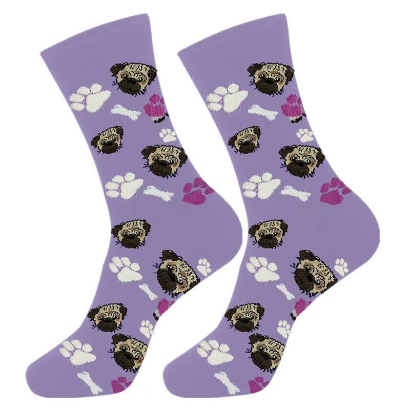 Viertelsocken mit niedlichem Hundemotiv (4 Paar) - image 2