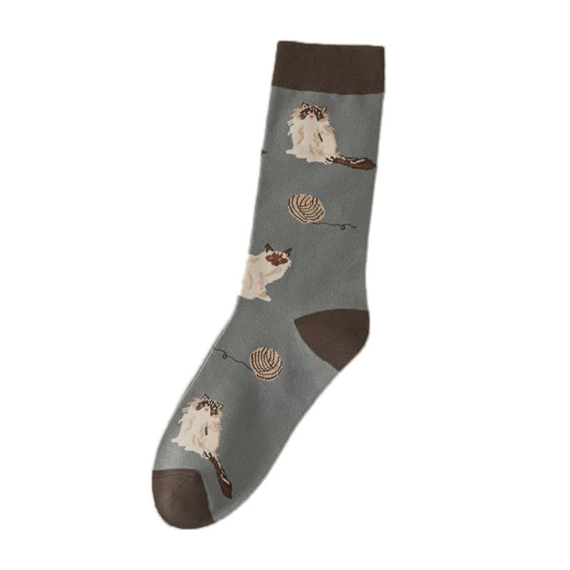Niedliche Katzen-Socken (5 Paar) - image 5