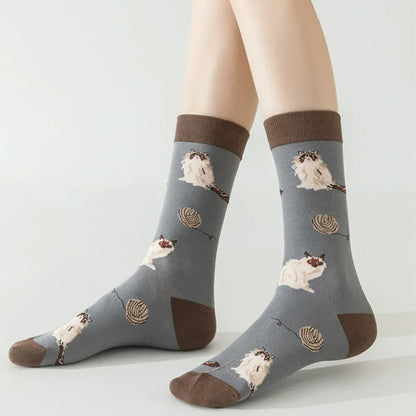 Niedliche Katzen-Socken (5 Paar) - image 1