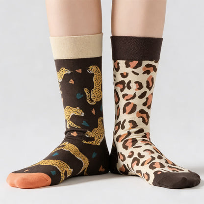 Coole Leoparden-Viertel-Socken - Braun - EU36-43 (US3-9) - image 0