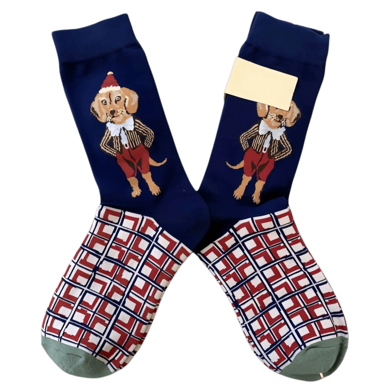 Retro-Socken mit niedlichem Hundemotiv (4 Paar) - image 3