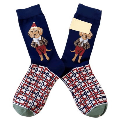 Retro-Socken mit niedlichem Hundemotiv (4 Paar) - image 3