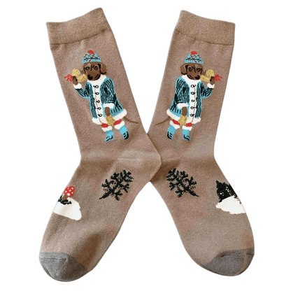 Retro-Socken mit niedlichem Hundemotiv (4 Paar) - image 4
