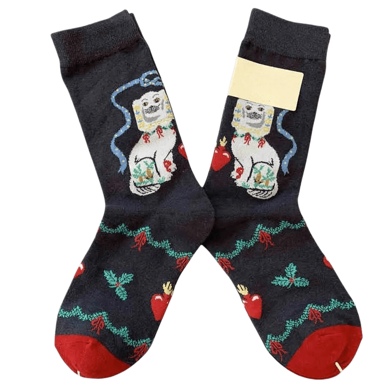 Retro-Socken mit niedlichem Hundemotiv (4 Paar) - image 5