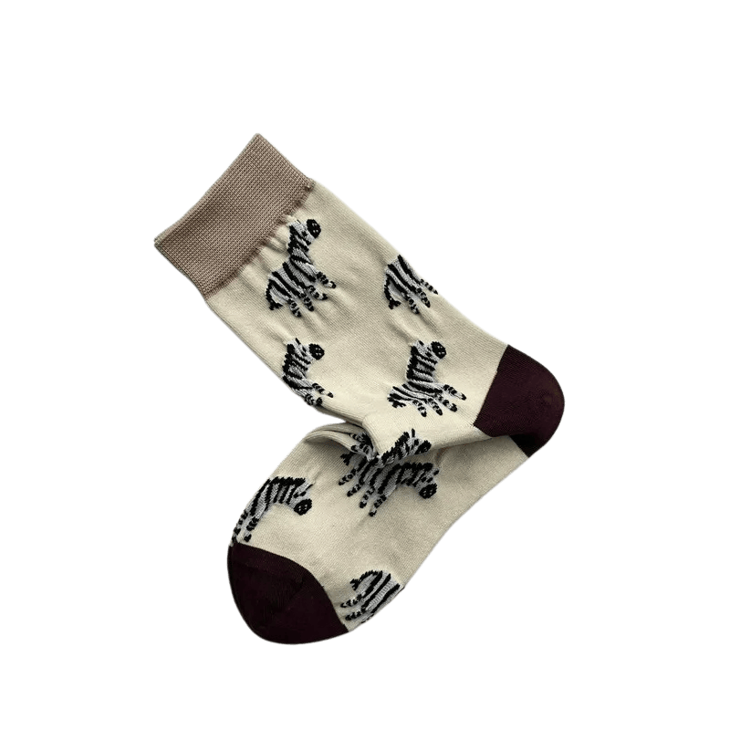 Viertelstrümpfe mit Zebra-Blumenmuster (3 Paar) - image 2