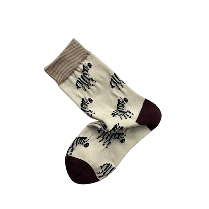 Viertelstrümpfe mit Zebra-Blumenmuster (3 Paar) - image 2