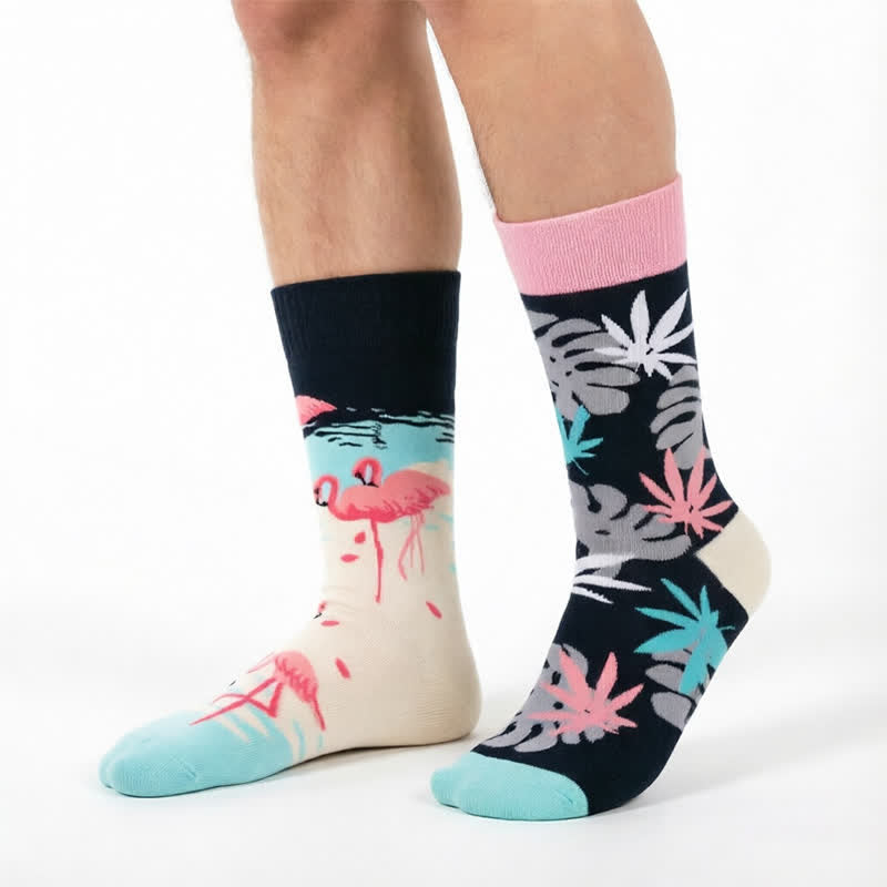 Flamingo Tropical Viertel Socken - Rosa - EU35-43 (US2-9) - image 0