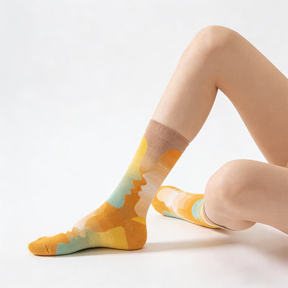 Viertelsocken mit verspieltem Malmuster (3 Paar) - image 2