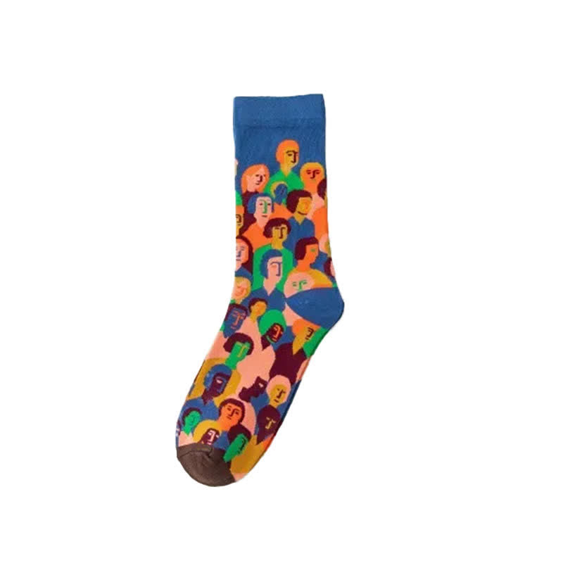 Viertelsocken mit verspieltem Malmuster (3 Paar) - image 7