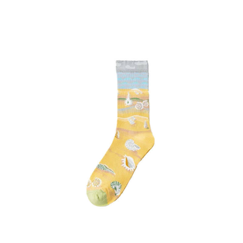 Viertelsocken mit verspieltem Malmuster (4 Paar) - image 6