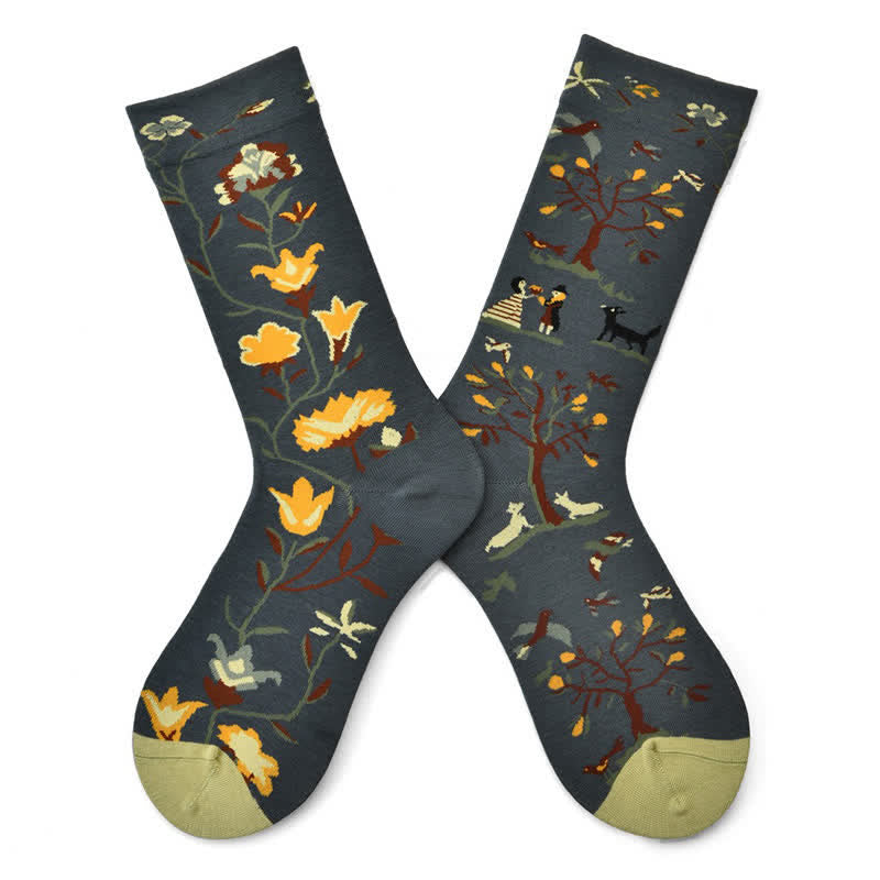 Vintage Countryside Viertelsocken (3 Paar) - Grün - EU35-42 (US2-8,5) - image 3