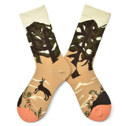 Vintage-Blumen-Viertelsocken (3 Paar) - Orange - EU35-42 (US2-8,5) - image 3