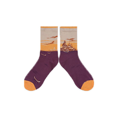 Castle Sunset Quarter Socken (3 Paar) - Orange - EU35-40 (US2-7) - image 10