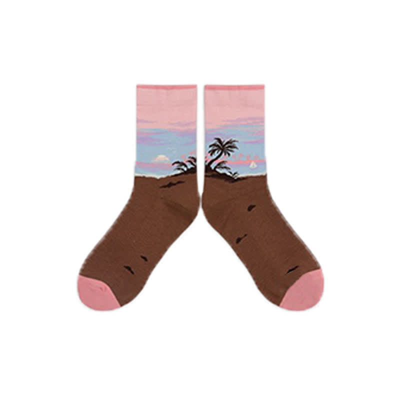 Castle Sunset Quarter Socken (3 Paar) - Rosa - EU35-40 (US2-7) - image 8