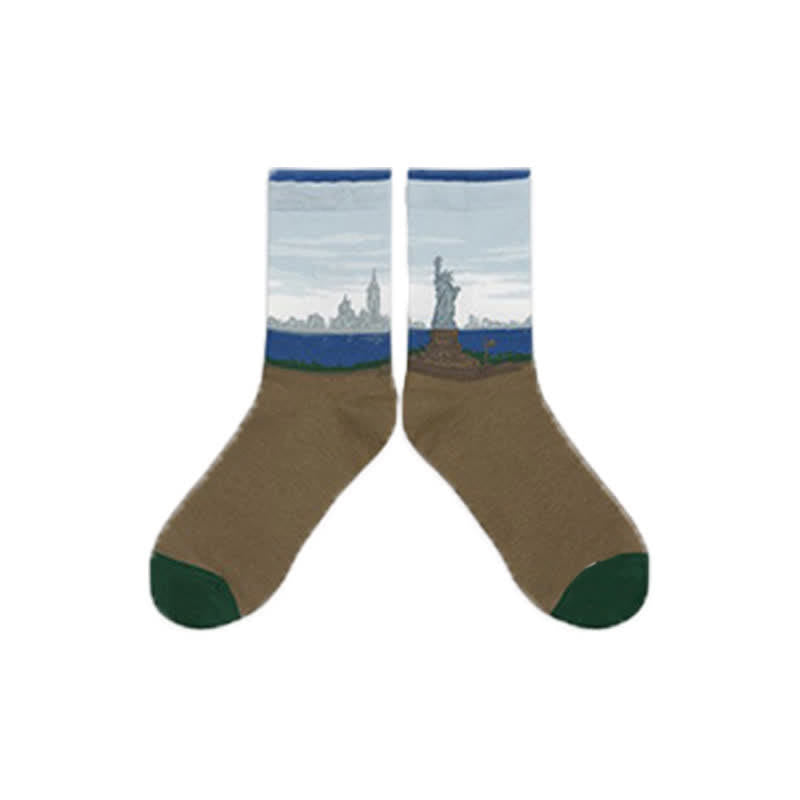 Castle Sunset Quarter Socken (3 Paar) - Grün - EU35-40 (US2-7) - image 7
