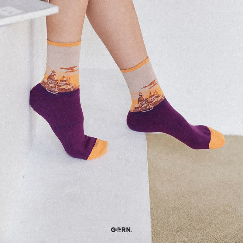 Castle Sunset Quarter Socken (3 Paar) - image 3