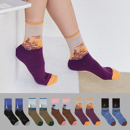 Castle Sunset Quarter Socken (3 Paar) - Mehrfarbig - EU35-40 (US2-7) - image 0