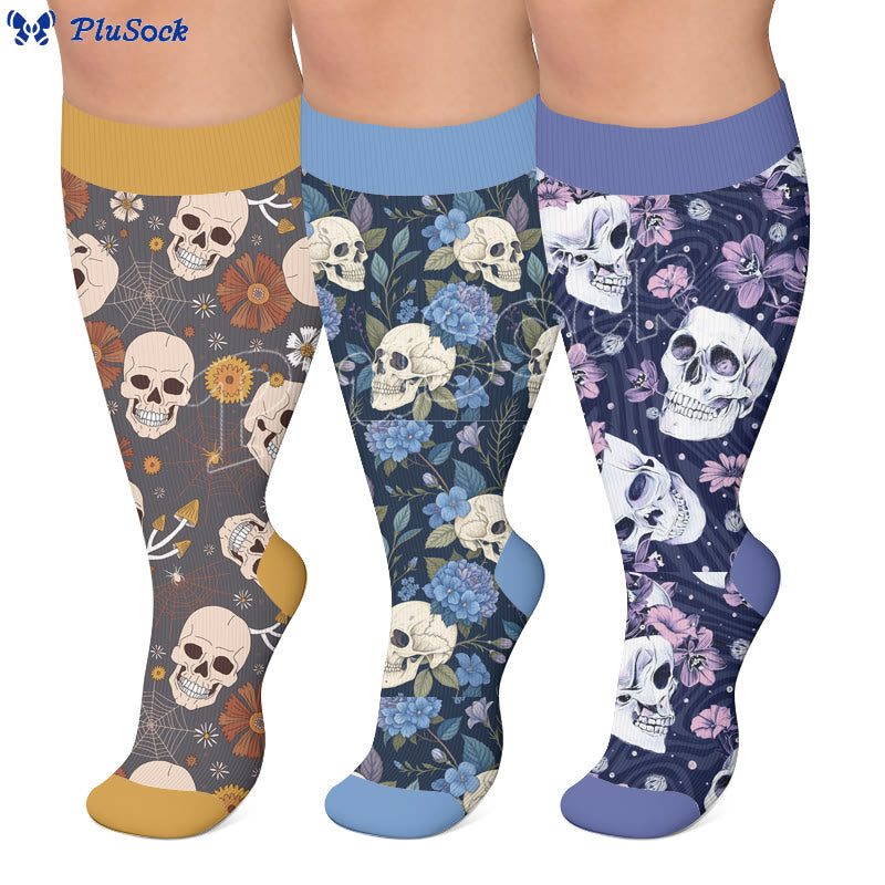 Kompressionsstrümpfe der Skull-Serie in Übergröße - image 0