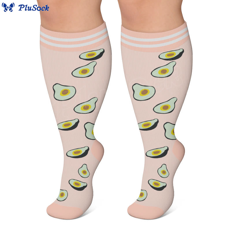 Plus Size Fruity Fun Kompressionsstrümpfe (4 Paar) - image 5