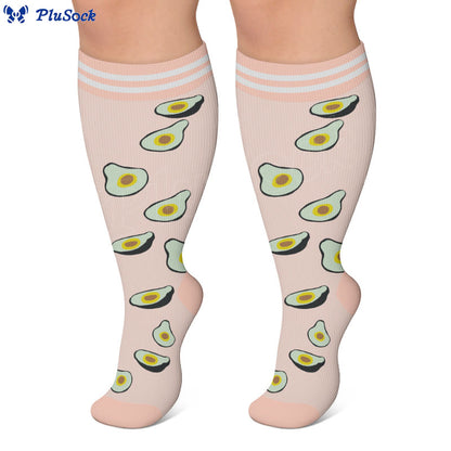 Plus Size Fruity Fun Kompressionsstrümpfe (4 Paar) - image 5