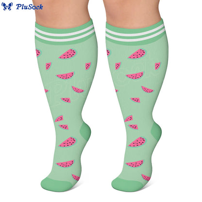 Plus Size Fruity Fun Kompressionsstrümpfe (4 Paar) - image 4