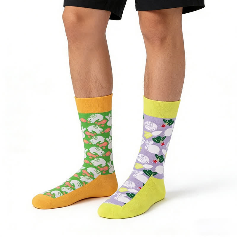 Niedliche Hasen-Laufsocken - Grün - EU35-43 (US2-9) - image 0