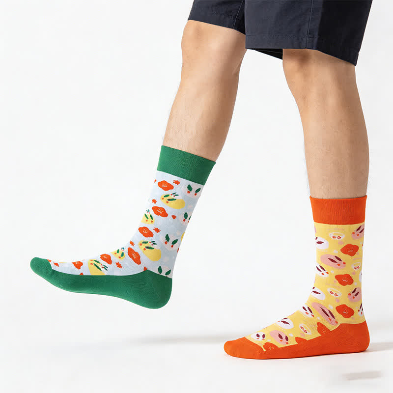 Niedliche Hasenviertel-Socken - Orange - EU35-43 (US2-9) - image 0