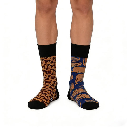 Cartoon-Wal-Viertel-Socken - Schwarz - EU35-43 (US2-9) - image 0