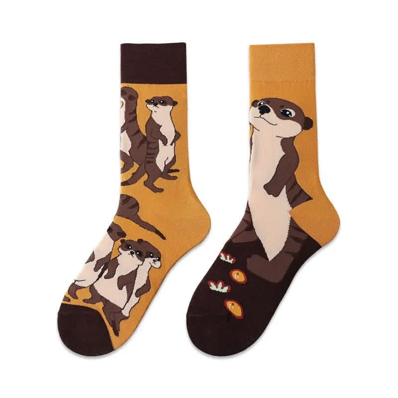 Mungoose Cartoon Viertel Socken - image 1