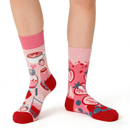 Niedliche Erdbeer-Viertel-Socken - Rosa - EU36-43 (US3-9) - image 0