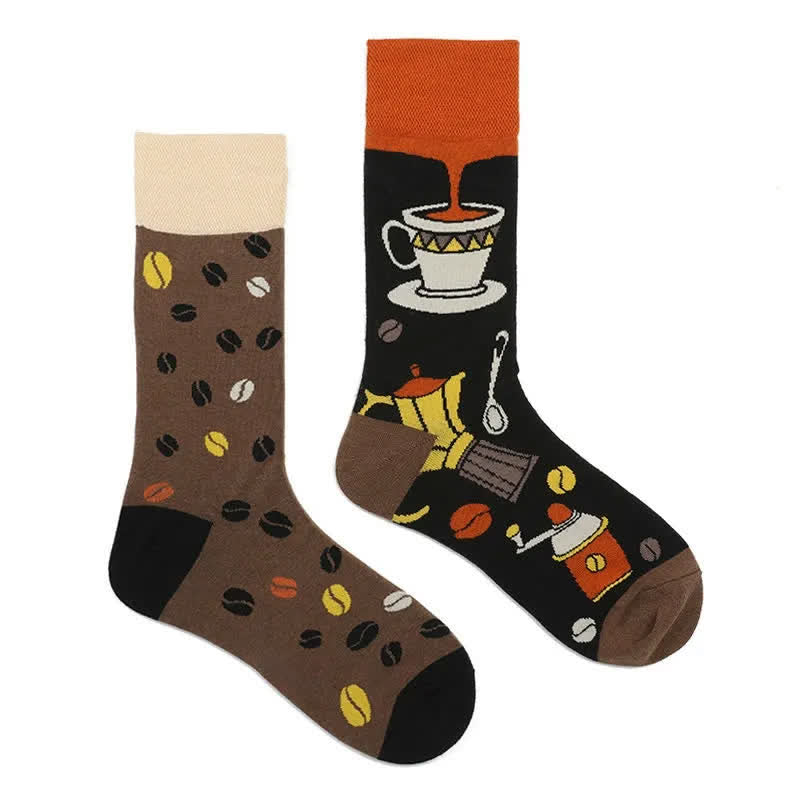 Cartoon-Kaffee-Viertel-Socken - image 1
