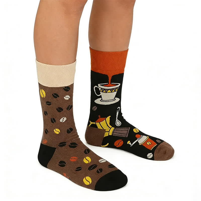Cartoon-Kaffee-Viertel-Socken - Kaffee - EU36-43 (US3-9) - image 0