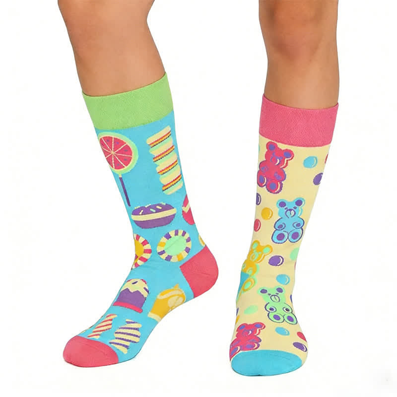 Bunte Candy Bear Viertel Socken - Blau - EU36-43 (US3-9) - image 0