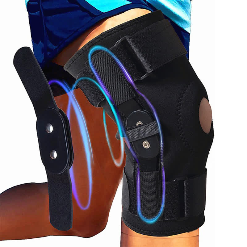 Kniebandage mit Scharnier aus Neopren zur Unterstützung der Kniescheibe - image 2
