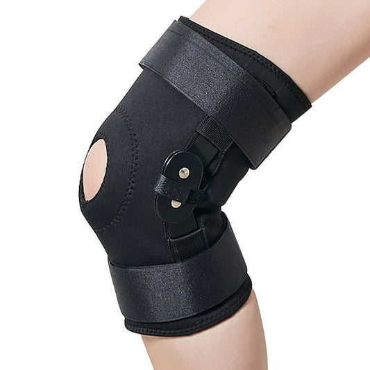 Kniebandage mit Scharnier aus Neopren zur Unterstützung der Kniescheibe - Schwarz - 2XL - image 0