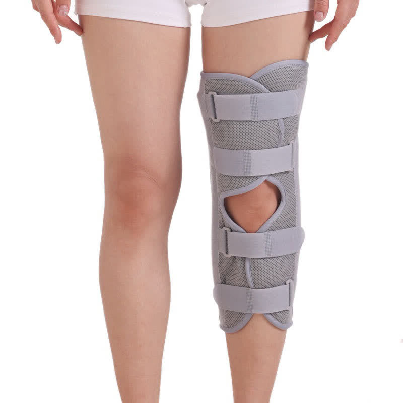 Atmungsaktive Knieorthese mit offener Patella - Grau - L - image 0