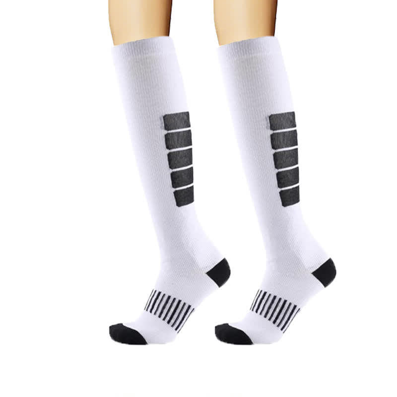 Bold Block Sport Kompressionsstrümpfe (6 Paar) - Weiß - L/XL - image 7