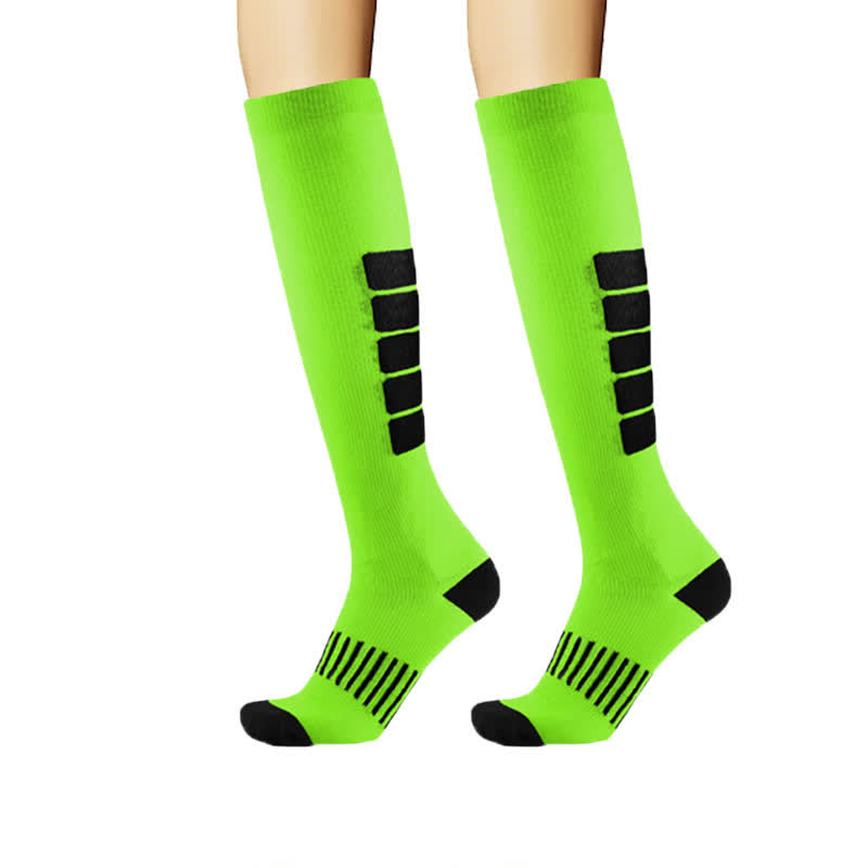 Bold Block Sport Kompressionsstrümpfe (6 Paar) - Grün - L/XL - image 10
