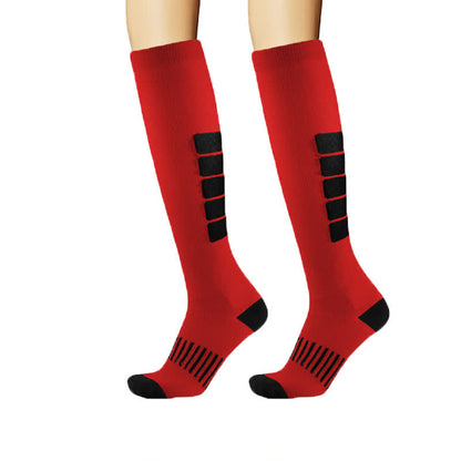 Bold Block Sport Kompressionsstrümpfe (6 Paar) - Rot - L/XL - image 11
