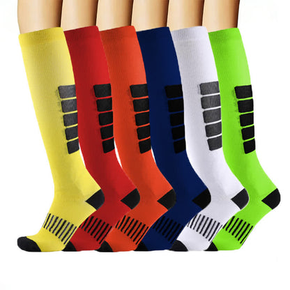 Bold Block Sport Kompressionsstrümpfe (6 Paar) - Mehrfarbig - L/XL - image 0