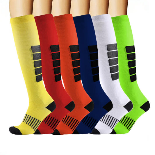 Bold Block Sport Kompressionsstrümpfe (6 Paar) - Mehrfarbig - L/XL - image 0