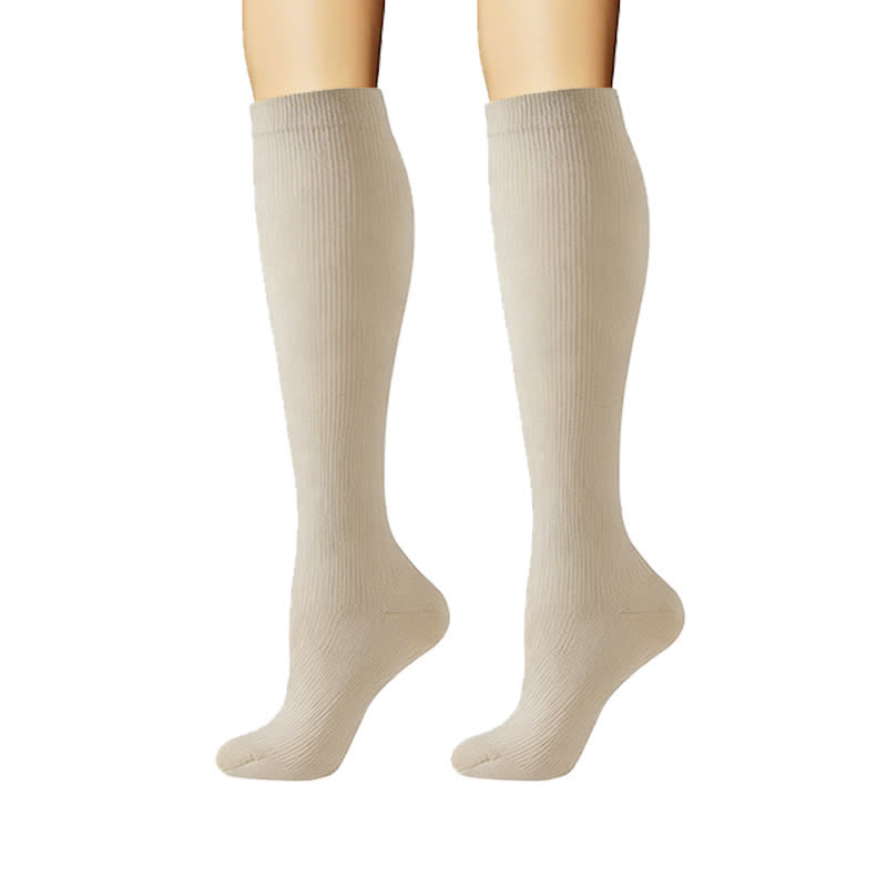 Minimalistische, einfarbige Kompressionsstrümpfe (6 Paar) - image 2